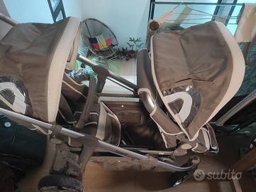 Passeggino doppio Brevi Ovo, pluriaccessoriato