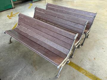 Panchine in plastica riciclata marrone