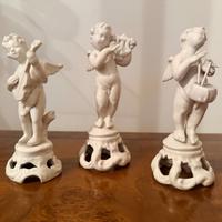 3 Putti Musicanti in Porcellana - Epoca
