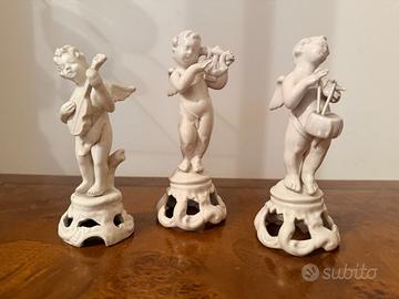 3 Putti Musicanti in Porcellana - Epoca