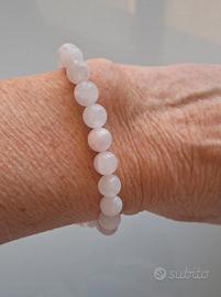 Braccialetto in cristallo di Quarzo rosa.