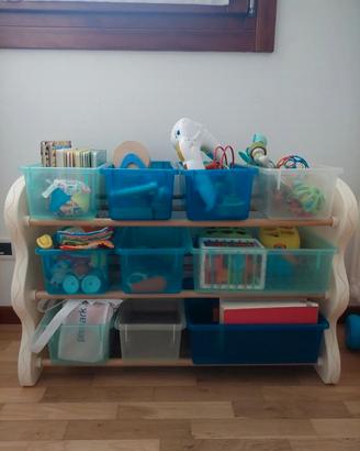Mobile porta giochi stile montessori
