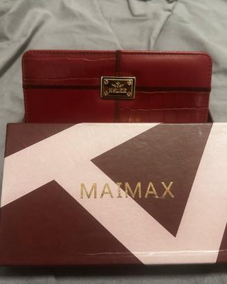 Portafoglio donna rosso MAIMAX nuovo con scatola