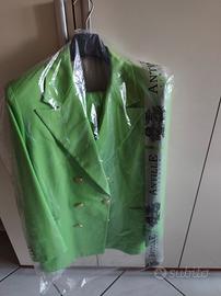 Tailleur Verde da donna made in Italy, tg 46 