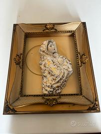 Quadro  Madonna con Gesu bambino in porcellana