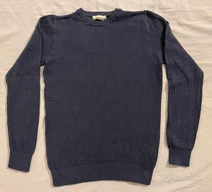 Maglione Blu Notte in 100% Cotone - Cotton Silk M