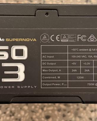 Alimentatore EVGA SuperNOVA 750 G3 - 750W