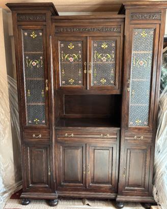 Credenza in legno fine 800 decorata a mano        