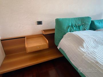 Letto + materasso + panche laterali con cassettier