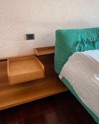 Letto + materasso + panche laterali con cassettier