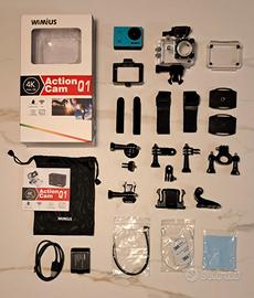 Wimius Action Camera 4K WiFi con Accessori