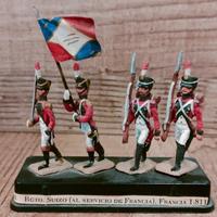 4 soldatini in metallo dipinti 1/72 "Rgt. Sutzo