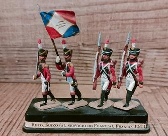 4 soldatini in metallo dipinti 1/72 "Rgt. Sutzo