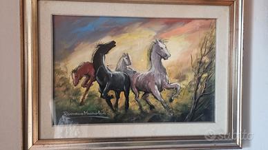 quadro di Romano Mussolini , Cavalli liberi