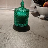 Porta candela in vetro 