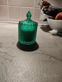 Porta candela in vetro 