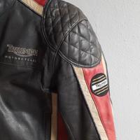 Giubbotto da moto Triumph in pelle vintage