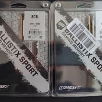 RAM ddr4  Ballistic sport 2400 1.2v 2x8gb