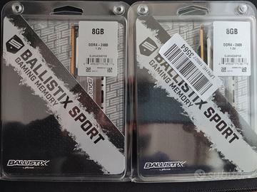 RAM ddr4  Ballistic sport 2400 1.2v 2x8gb