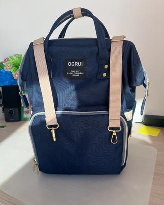 ZAINO MAMMA NEONATO MULTIFUNZIONE BLU NAVY