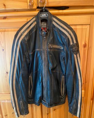 Giacca pelle moto CLOVER