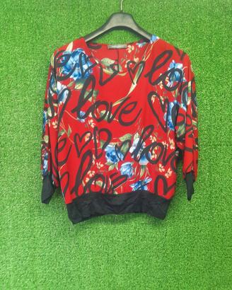 Blusa Sandro Ferrone Roma - Fantasia Floreale e "L