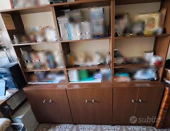 scrivania più libreria 