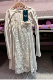Vestito  cerimonia  pizzo bambina 10 anni
