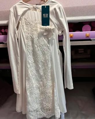 Vestito  cerimonia  pizzo bambina 10 anni