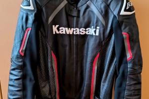 Giacca moto in pelle Kawasaki - RST