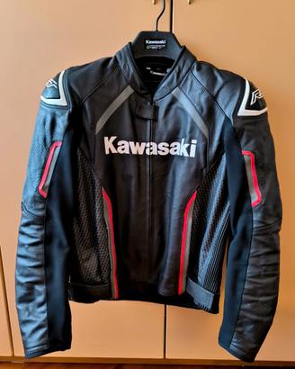 Giacca moto in pelle Kawasaki - RST