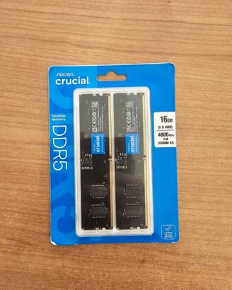 Crucial DDR5 16GB Kit (2x8GB) 4800MHz CL40