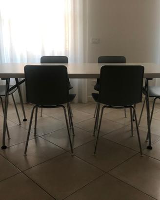 Tavolo Vitra Click Alberto Meda con 6 Sedie Vitra