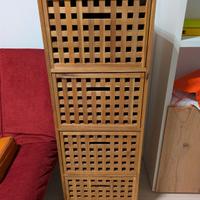 Cassettiera in legno con ruote Jysk