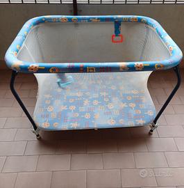 Box giochi neonati blu con orsetti