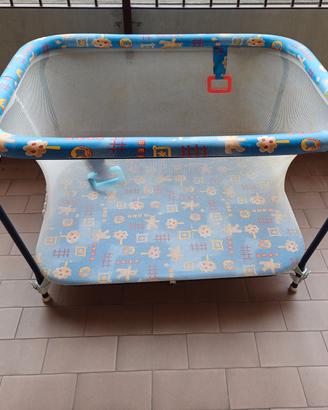 Box giochi neonati blu con orsetti