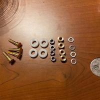 Kit scorrimento perno lungo ottone + dadi 14