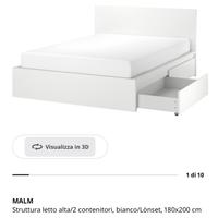 Letto Malm con cassettoni