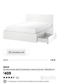 Letto Malm con cassettoni
