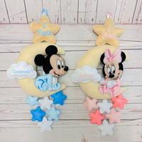 Fiocco nascita Topolino Minnie Simba Dumbo Minou