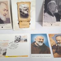 Lotto  santini e cartoline di S. Padre Pio 