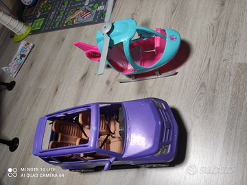 SUV e elicottero Barbie