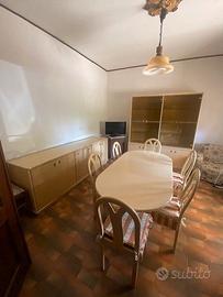 Sala da pranzo completa anni 80 laccata panna
