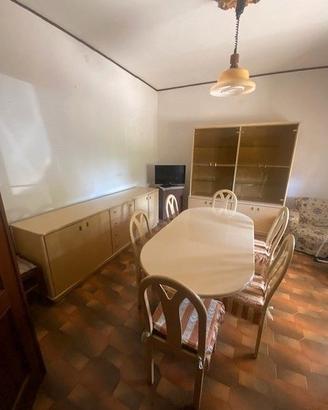 Sala da pranzo completa anni 80 laccata panna