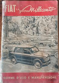 Auto FIAT 1100. Libretto uso e manutenzione