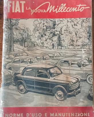 Auto FIAT 1100. Libretto uso e manutenzione