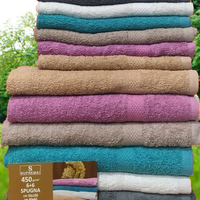 12 Asciugamani (6 viso+6 ospiti) spugna idrofila