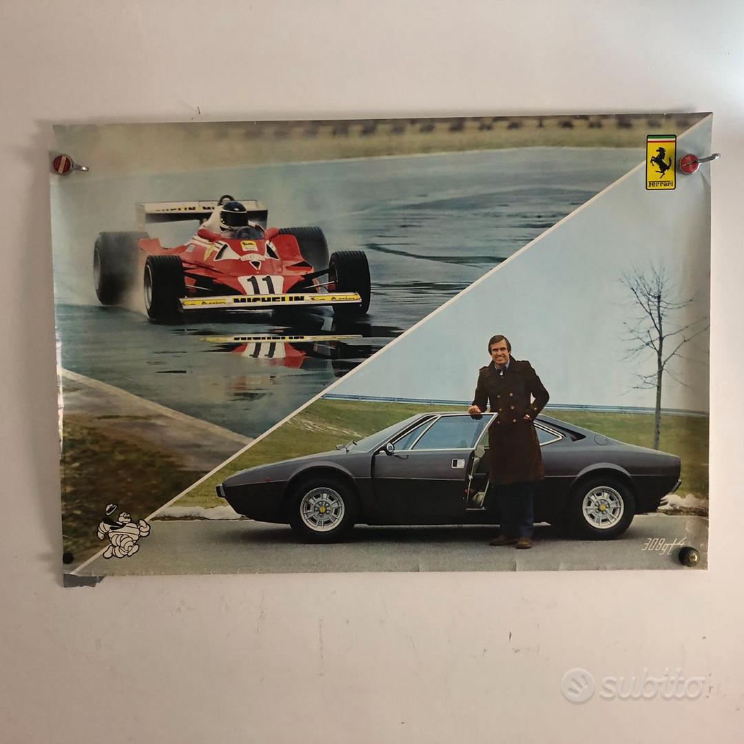Ferrari, Poster Ferrari 308 gt4 & Carlos Reutemann - Collezionismo