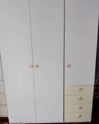 armadio 3 ante con cassetti 