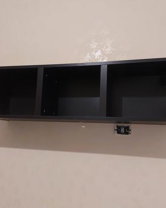 libreria a muro a 3 scomparti
